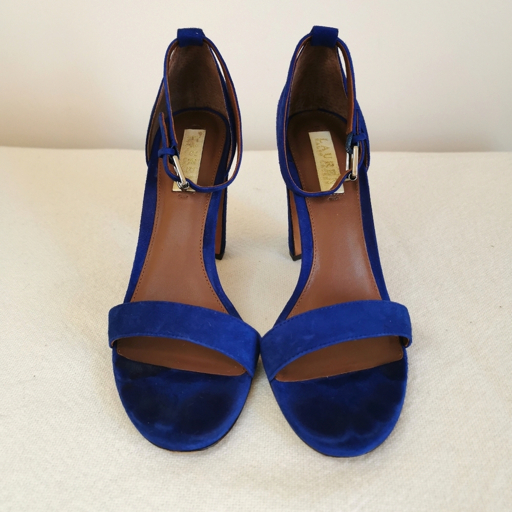 Lauren Ralph Lauren Cobalt Blue Suede Sandals